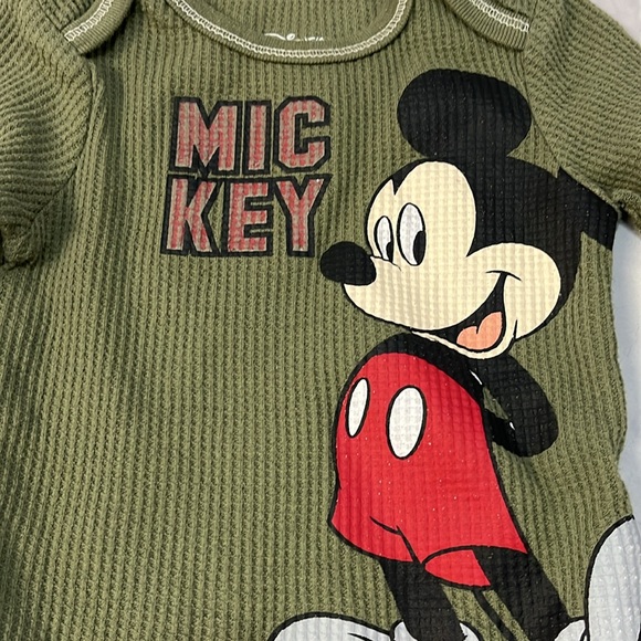 3-6M Disney Mickey Mouse waffle onesie - Picture 2 of 3